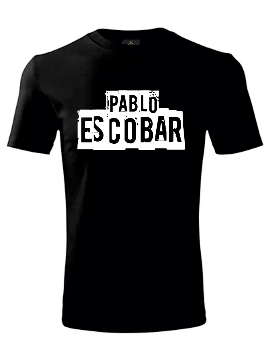 Pánske tričko PABLO ESCOBAR White - Čierna