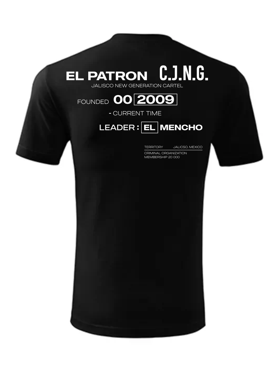 Pánske tričko C.J.N.G. El Mencho - Čierna